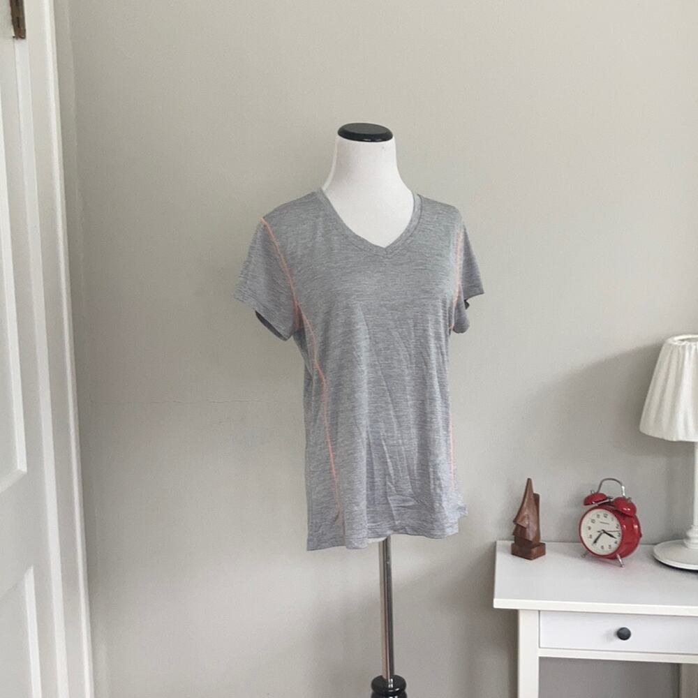 RBX Grey and Peach Athletic T-shirt, Size L